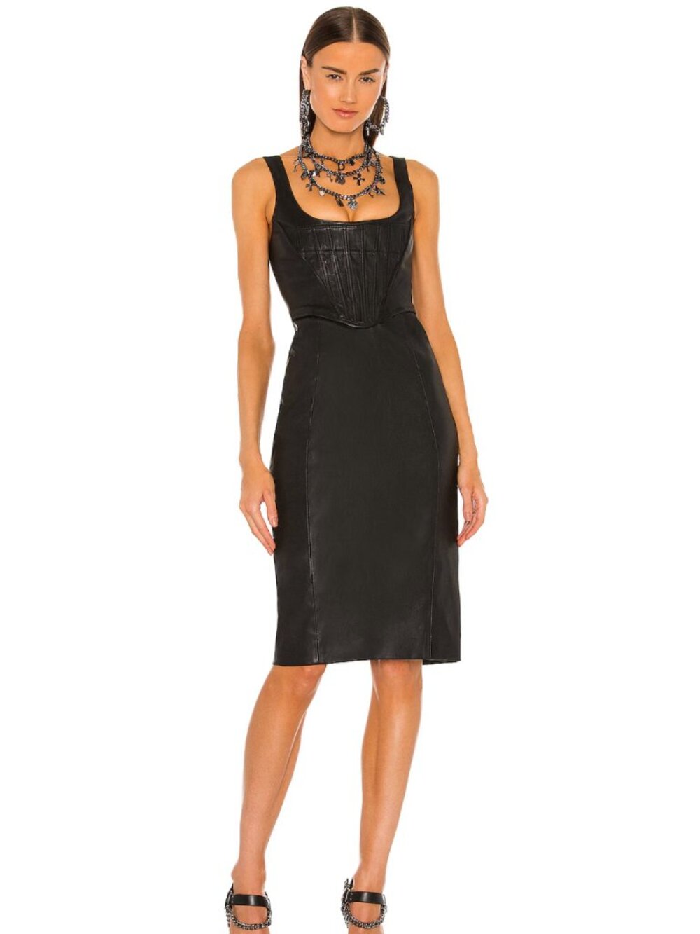 DUNDAS x REVOLVE Lou Leather Dress | Black | Size Small